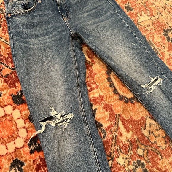 Zara High Rise Slim Fit Ripped Jeans - Picture 3 of 8